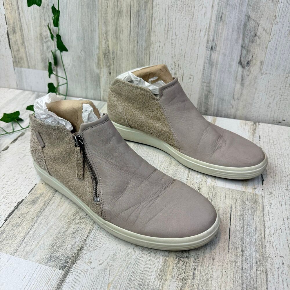ECCO SOFT 10 MID TOP SIDE ZIP SNEAKER